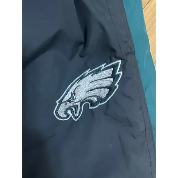 Vintage Reebok Men's Large Black Green Philadelphia EaglesNFL 90s Track Pants